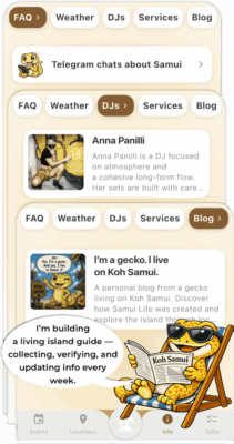SamuiLife mobile app for Koh Samui