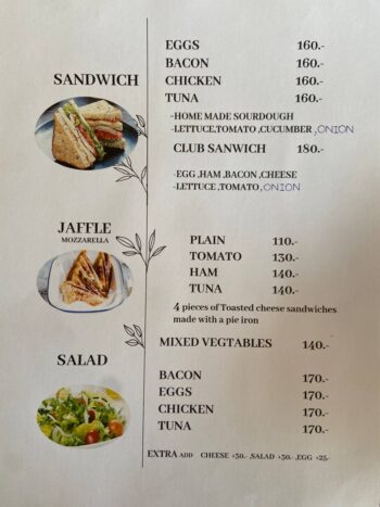 Cookies Cafe on Koh Phangan, known for great coffee, pastries, and a cozy atmosphere.