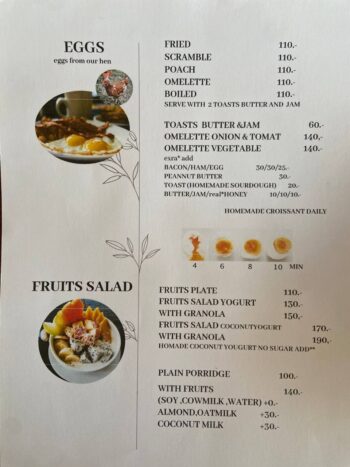 Cookies Cafe on Koh Phangan, known for great coffee, pastries, and a cozy atmosphere.