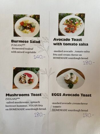 Cookies Cafe on Koh Phangan, known for great coffee, pastries, and a cozy atmosphere.