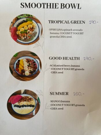 Cookies Cafe on Koh Phangan, known for great coffee, pastries, and a cozy atmosphere.