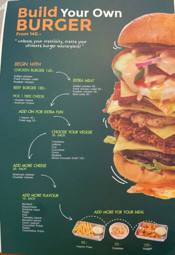 Menu of Café K.O.B on Koh Phangan