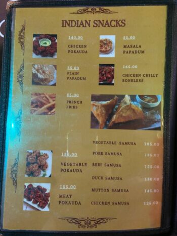 Namaskar Restaurant Menu - A variety of traditional Indian dishes like curries, tandoori, and naan.