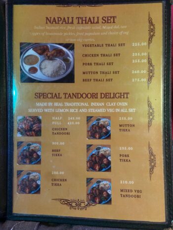 Namaskar Restaurant Menu - A variety of traditional Indian dishes like curries, tandoori, and naan.
