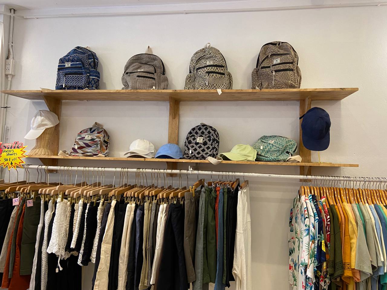 Stylish boutique showcasing island fashion, accessories, and jewelry at Feels Good Koh Phangan.