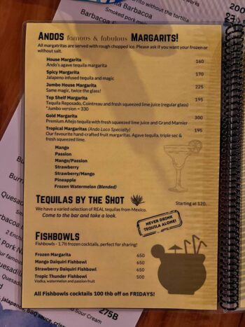 Tacos, Burritos, and Margaritas at Ando Loco Mexican Restaurant & Bar in Koh Phangan.