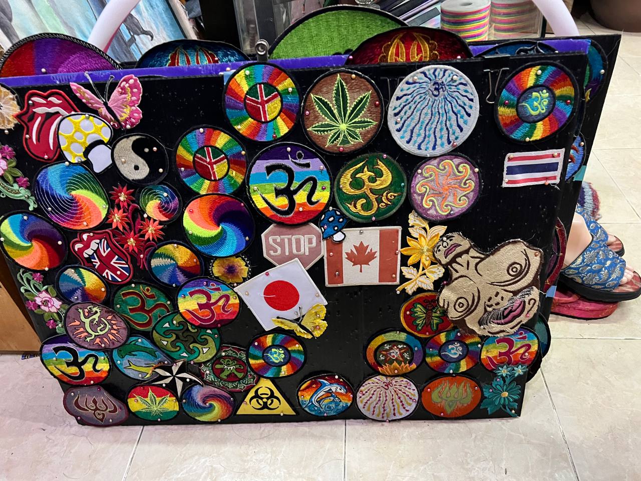 Psychedelic clothing and accessories at Psy Shop Psychedelic Alien in Thong Sala, Koh Phangan.