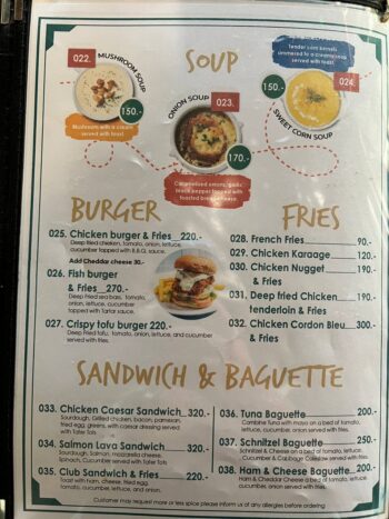 Delicious Thai dishes, pizzas, and spaghetti served at Wang Sai Restaurant in Koh Phangan.