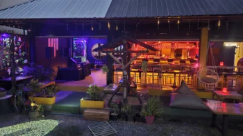 MBAR Hostel Haad Rin interior and social common area on Koh Phangan