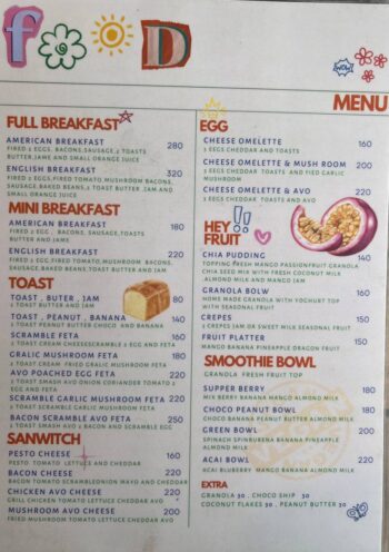 Menu at Local Cafe and Restaurant – Featuring Thai curry, seafood, and light salads, perfect for any meal.