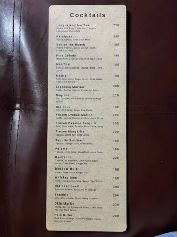 Menu at Echo Beach Club – Grilled dishes, snacks, and cocktails by the sea.