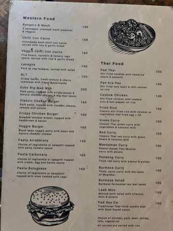Menu at Echo Beach Club – Grilled dishes, snacks, and cocktails by the sea.