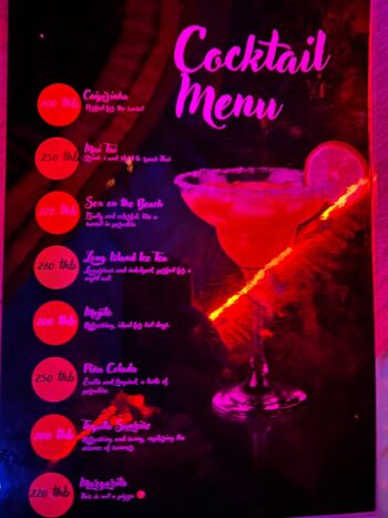 Reggae Sunset Bar Drinks and Cocktails – Relax with Refreshing Beverages on Koh Phangan