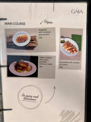 Gaia Cafe Menu – Fresh Pastries, Coffee, and Breakfast Dishes on Koh Phangan