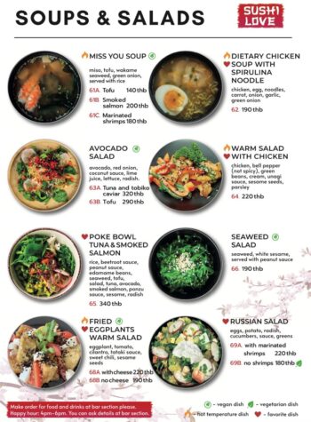 Menu at Sushi Love Koh Phangan - Fresh Sushi, Tacos & More