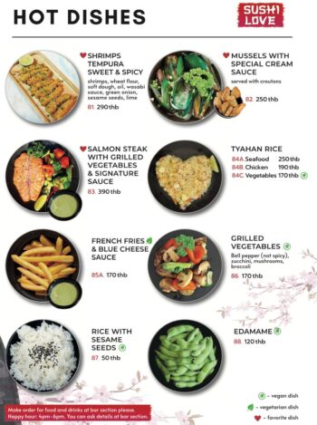 Menu at Sushi Love Koh Phangan - Fresh Sushi, Tacos & More