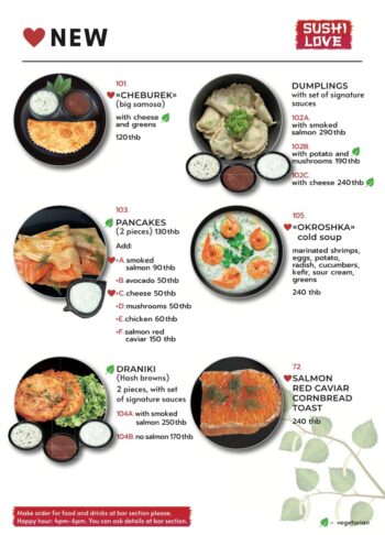 Menu at Sushi Love Koh Phangan - Fresh Sushi, Tacos & More