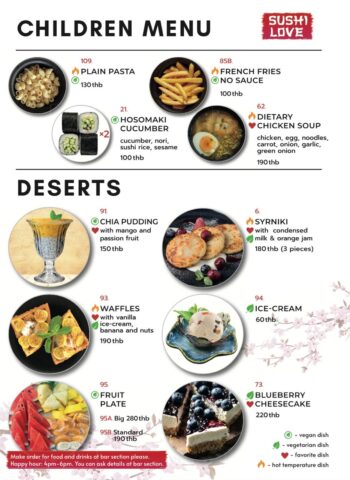 Menu at Sushi Love Koh Phangan - Fresh Sushi, Tacos & More