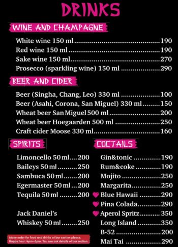 Menu at Sushi Love Koh Phangan - Fresh Sushi, Tacos & More