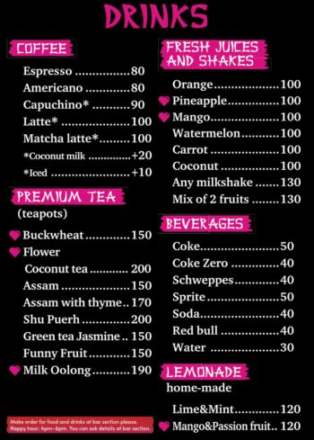 Menu at Sushi Love Koh Phangan - Fresh Sushi, Tacos & More