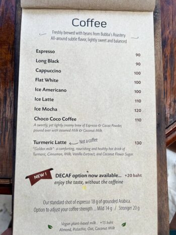 Healthy menu items at House of Sanskara, featuring fresh ingredients, vegetarian, and vegan options on Koh Phangan.