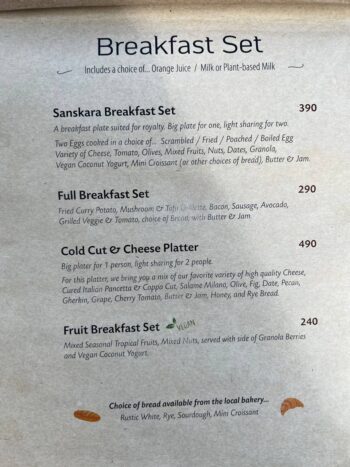 Healthy menu items at House of Sanskara, featuring fresh ingredients, vegetarian, and vegan options on Koh Phangan.