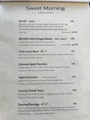 Healthy menu items at House of Sanskara, featuring fresh ingredients, vegetarian, and vegan options on Koh Phangan.