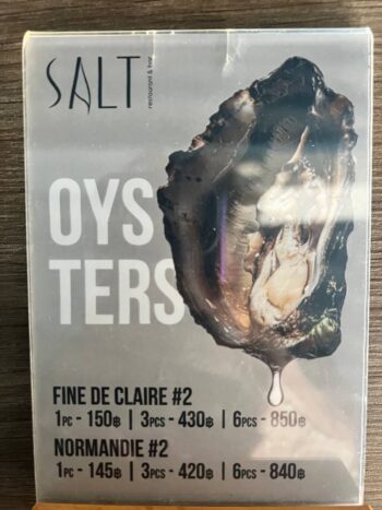 Menu at Salt. Seafood Restaurant & Bar, Koh Phangan