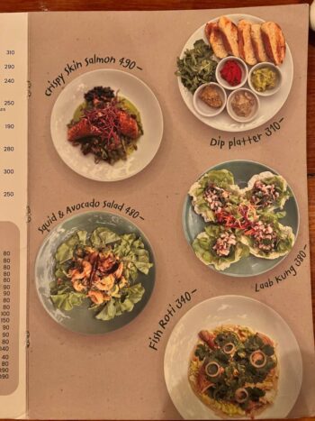 Vegan and vegetarian menu at The Sanctuary restaurant