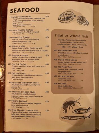 Vegan and vegetarian menu at The Sanctuary restaurant