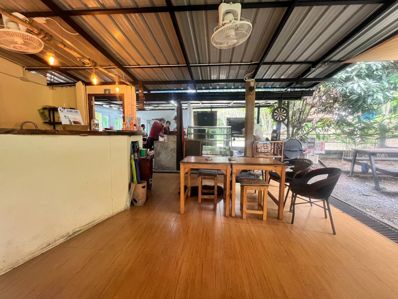 Swiss Farmacy café exterior and garden on Koh Phangan