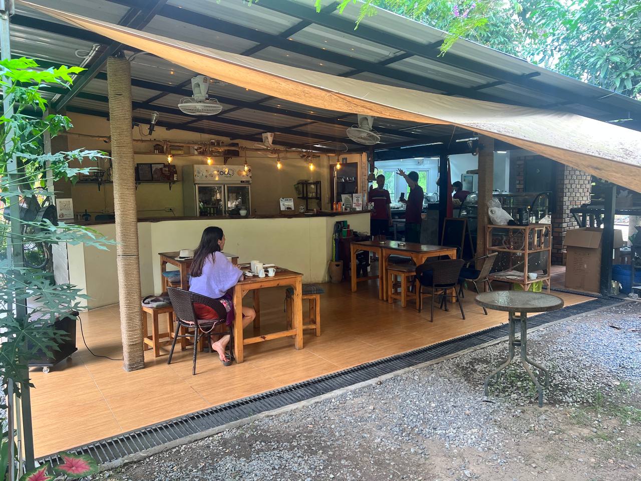 Swiss Farmacy café exterior and garden on Koh Phangan