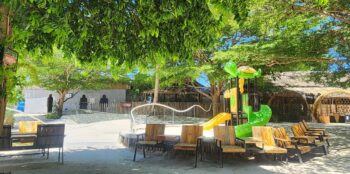 Harmony Beach Club Koh Phangan with sunbeds, cocktails, and sunset view