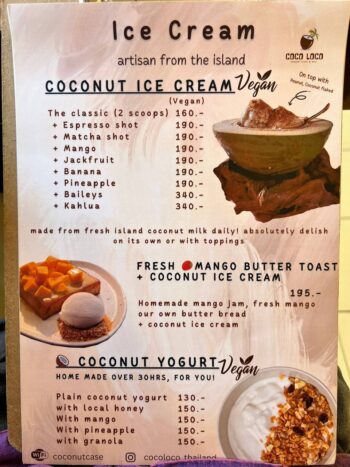 Southern Thai dishes and desserts at KON BA MAPOW on Koh Phangan