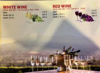 Menu of That’s Amore Italian restaurant in Thong Nai Pan Noi, Koh Phangan