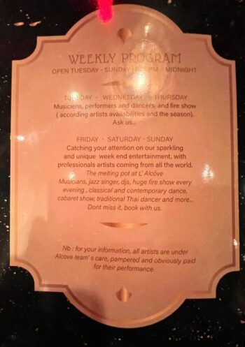 French-Thai fusion dishes at Alcove restaurant Koh Phangan