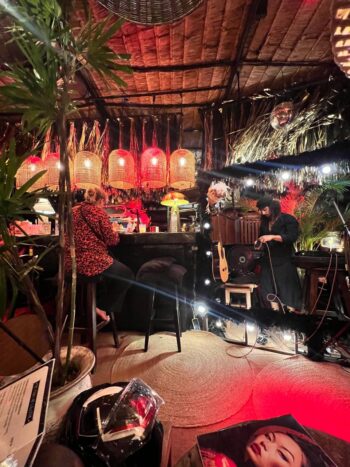 Alcove restaurant with sunset view on Hinkong Beach, Koh Phangan