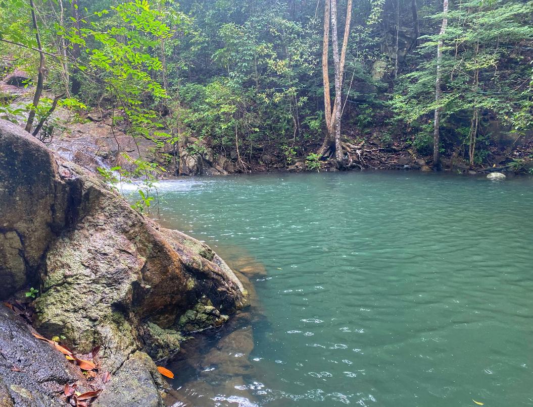 Natural pool at Paradise Waterfall on Koh Phangan