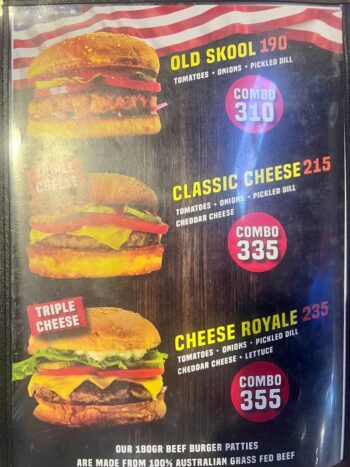 Burgers and pizza at Food Factory Koh Phangan