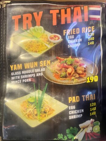 Burgers and pizza at Food Factory Koh Phangan