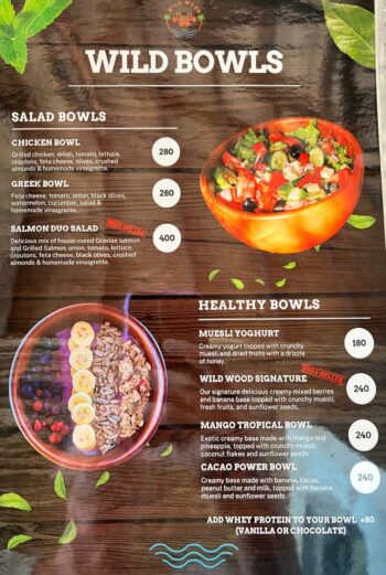 Healthy food and meals at WILD WOOD Beach Fitness Koh Phangan
