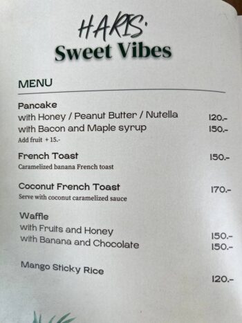 Halal dishes and menu items at Haris' Halal Café Koh Phangan