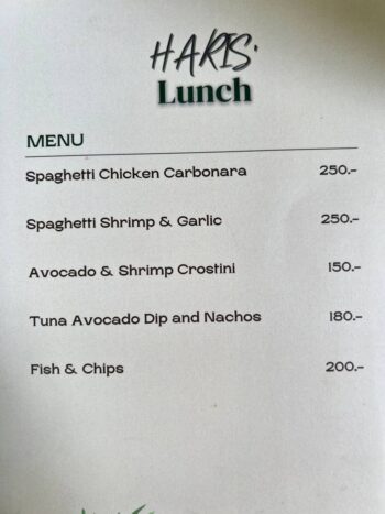 Halal dishes and menu items at Haris' Halal Café Koh Phangan