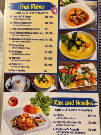 Drinks and Thai dishes at SAUDADE Bar Koh Phangan