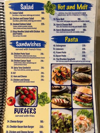 Drinks and Thai dishes at SAUDADE Bar Koh Phangan