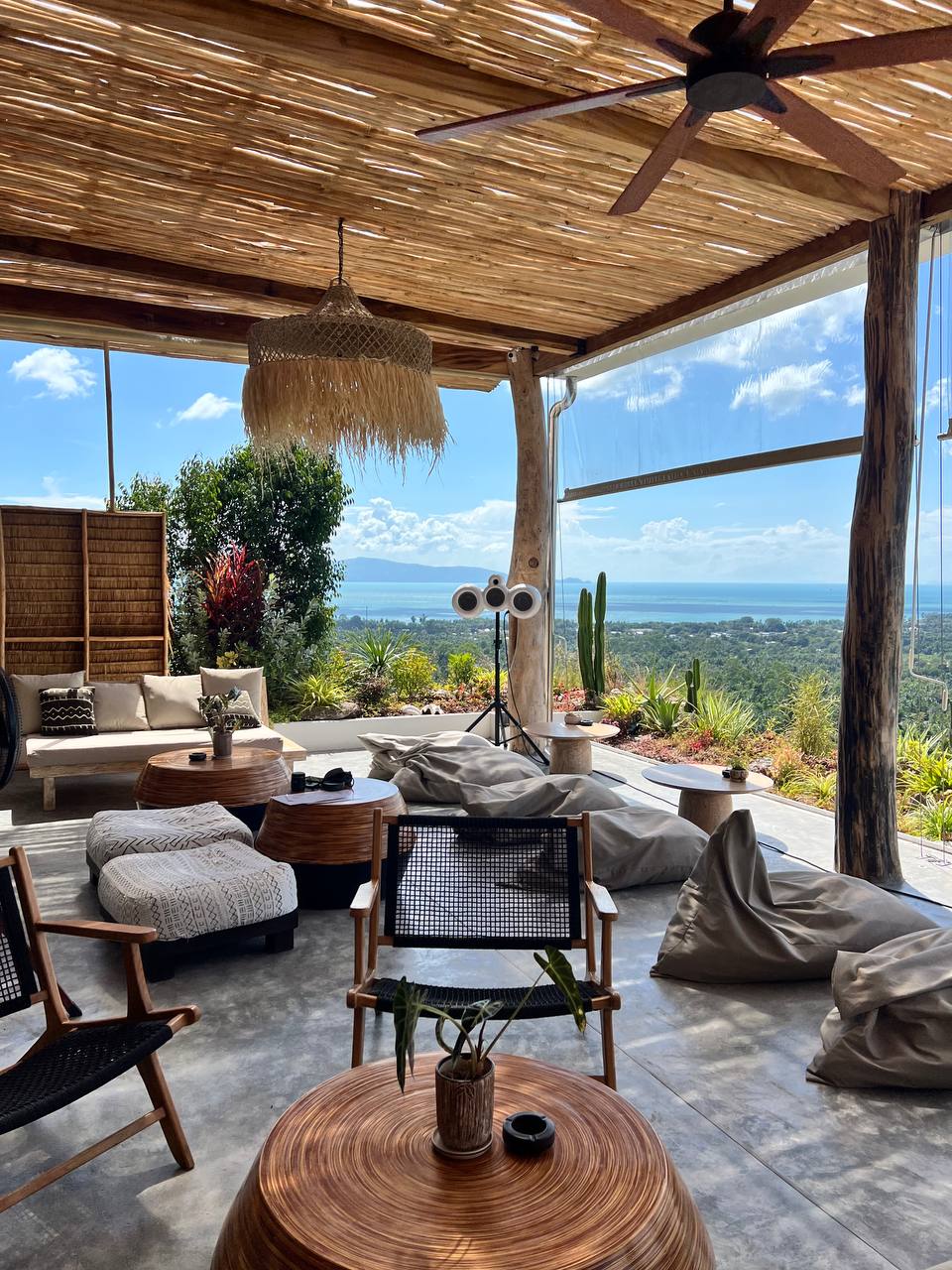 Secret Mountain restaurant terrace with panoramic views on Koh Phangan