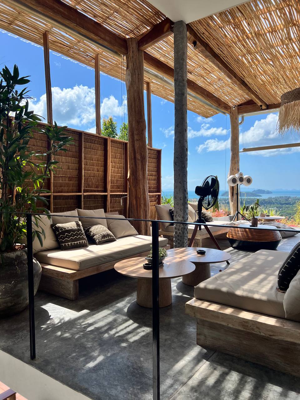 Secret Mountain restaurant terrace with panoramic views on Koh Phangan