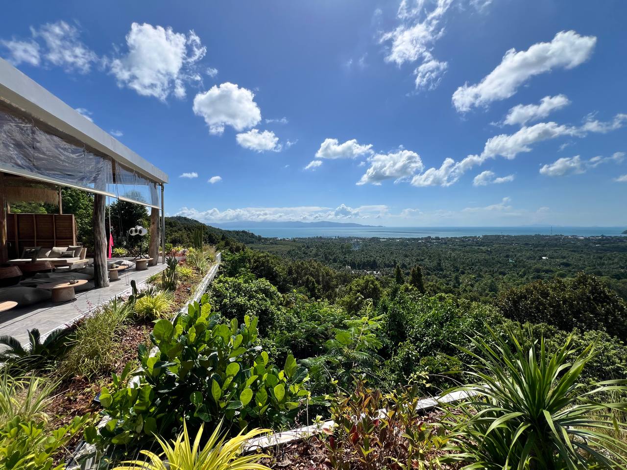 Secret Mountain restaurant terrace with panoramic views on Koh Phangan