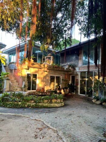 Anodash Sauna herbal steam room and outdoor seating area