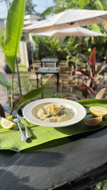 Modern dishes served at Plantasia Restaurant & Bar Koh Phangan